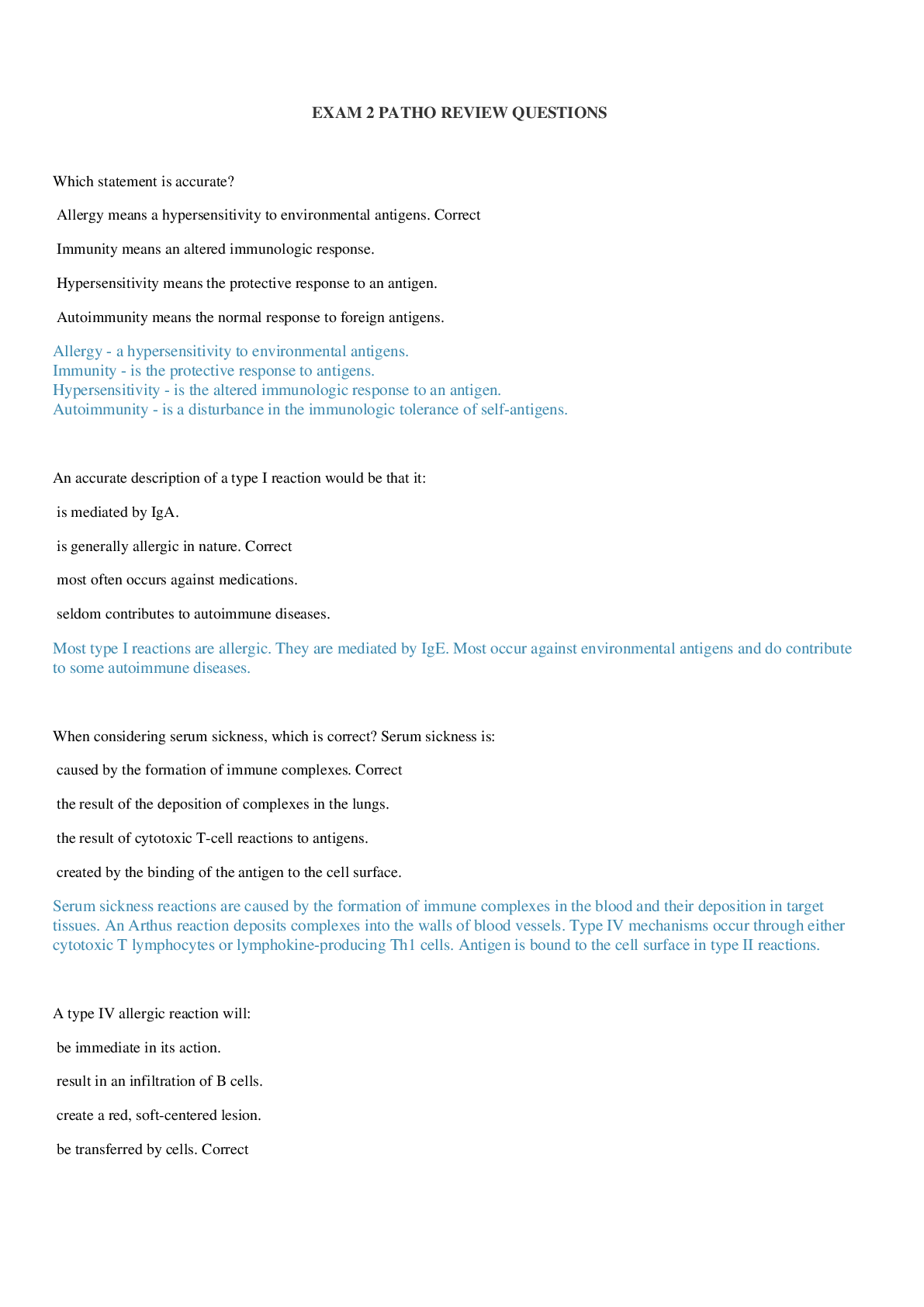 Preview image for NURS 6243 EXAM 2 PATHO REVIEW QUESTIONS